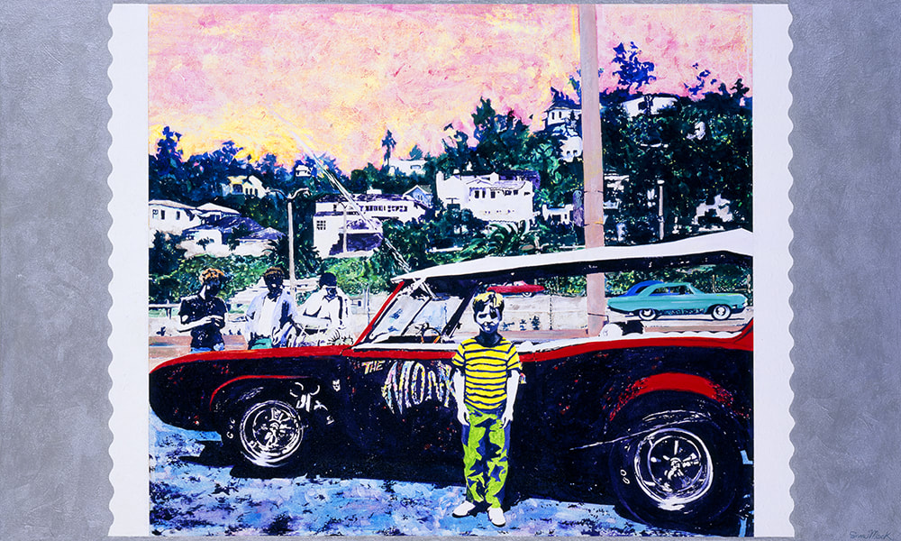 "Kevin And The Monkee Mobile" Acrylic On Canvas, 27" x 45"